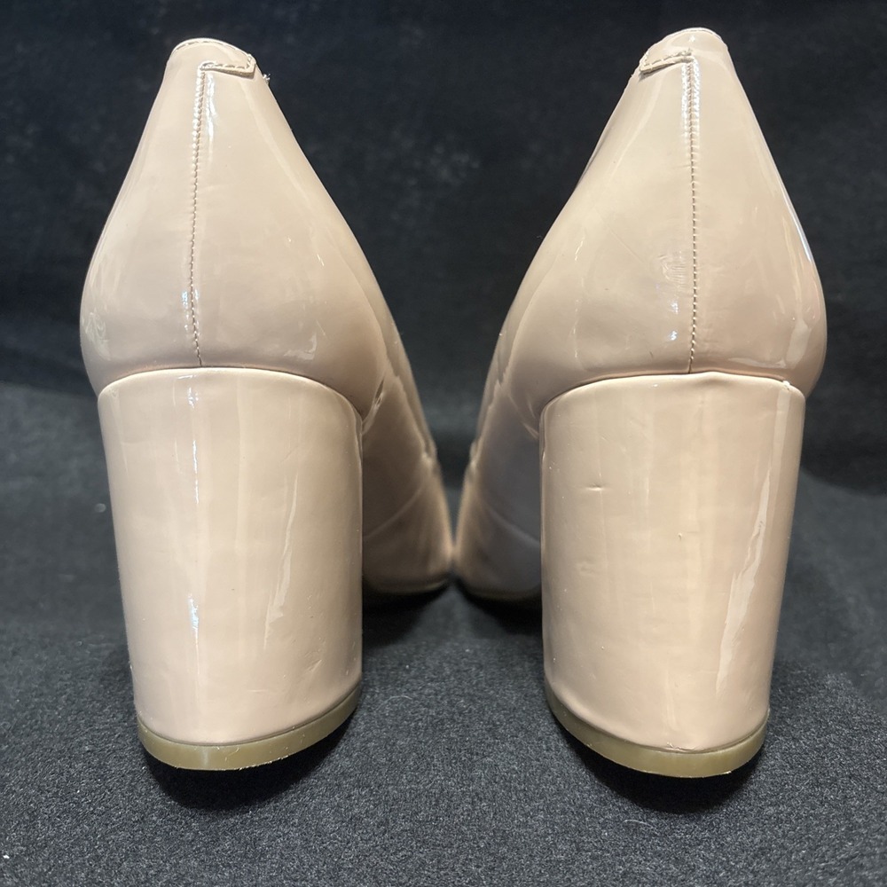 Marc Fisher Caitlin Pointed Toe Slip On Pumps Block Heels Beige Women's 10 EUC - Picture 6 of 15
